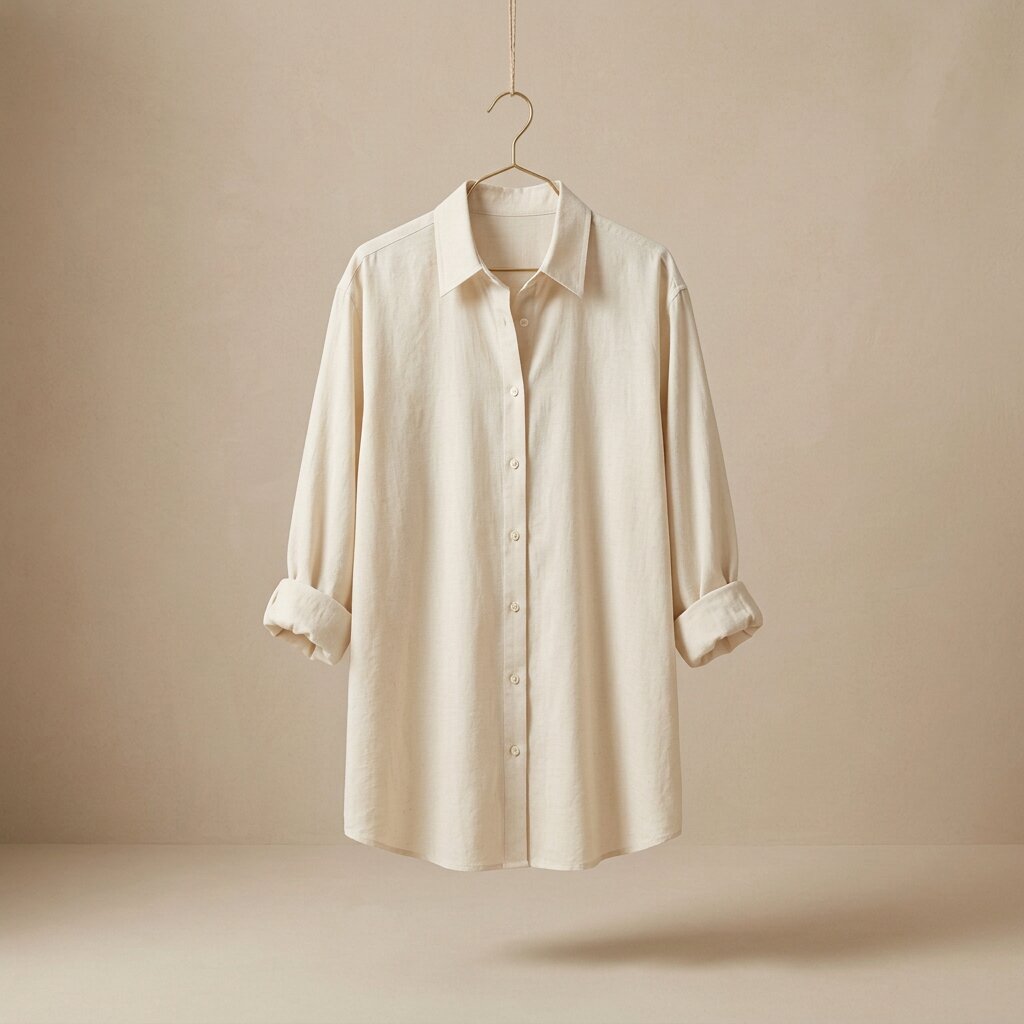 Chemise oversize coton Écru